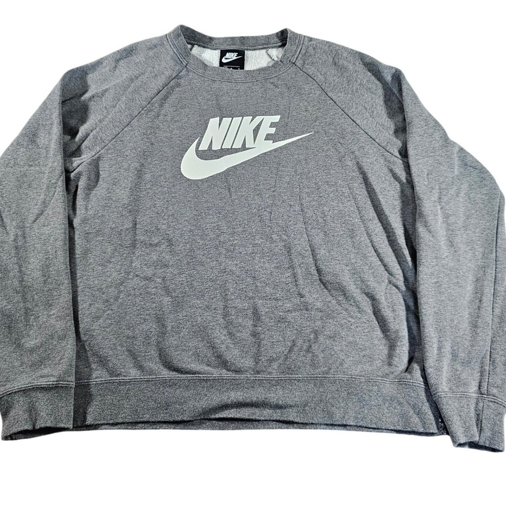 Nike Crewneck Sweatshirt Mens L Gray Futura Logo Pullover BV4112-071 Activewear‎